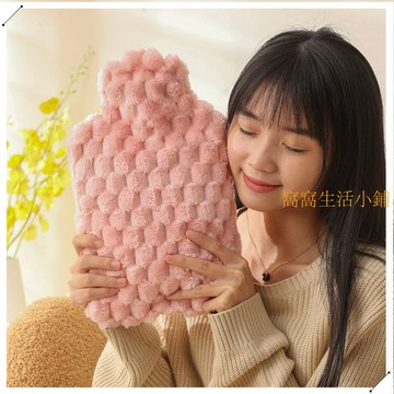註水熱水袋毛絨暖手袋可愛肚子防爆被窩灌水加厚暖水袋熱敷加厚