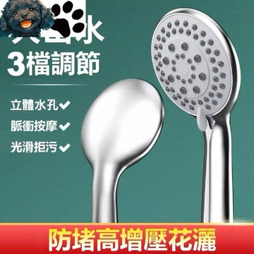 【台灣賣家】300孔不銹鋼 增壓蓮蓬頭  加壓3倍 省水30% 省水蓮蓬頭 加壓蓮蓬頭 花灑 居家