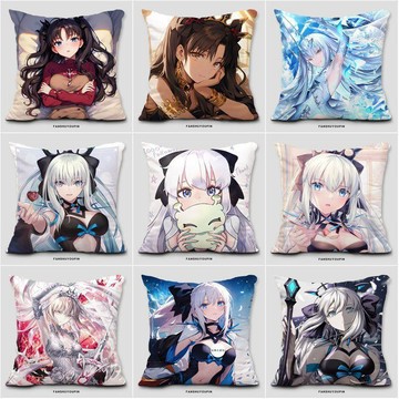 【新品推薦⭐️】fate抱枕周邊 沙發抱枕靠墊 fate抱枕saber遠阪凜尼祿黑貞德梅林fgo學生午休趴睡枕頭靠墊枕