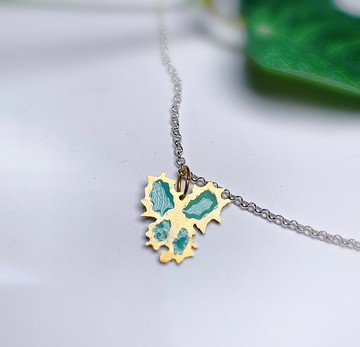 飾品銅質簍空樹脂設計墜子