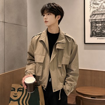 KissDiamond 韓版復古工裝夾克(男外套/風衣外套/夾克/KDCY-F02)