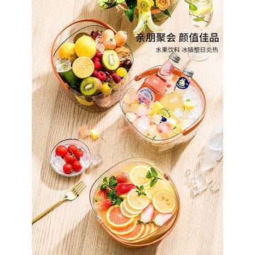 舍里網紅冰桶家用冰塊桶高顏值透明手提飲料放冰桶大容量冰塊模具