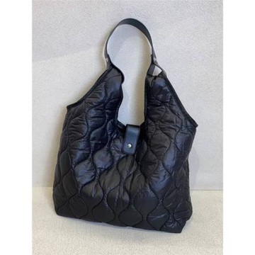 小眾羽絨包女夾棉托特包菱格繡線馬甲背心包大容量2024新款秋冬潮