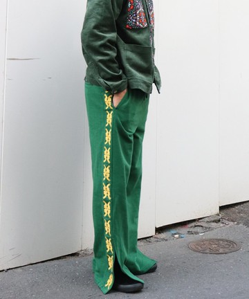 lucky charm motif Jersey line pants -2