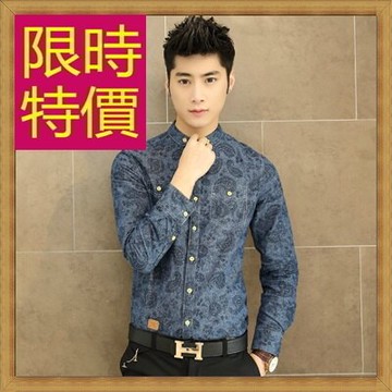 現貨+預購 迷彩上衣 男長袖襯衫-修身純棉質休閒男裝62j49【獨家進口】【米蘭精品】