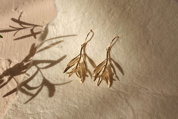 FOREST LETTER 迷迭香耳墜  9K金 母親節禮盒