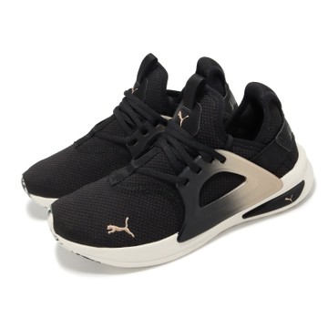 Puma 慢跑鞋 Softride Enz Evo Molt Met Wn 女鞋 黑 金 緩震 路跑 運動鞋 37873301