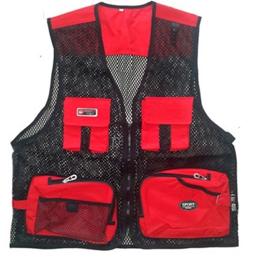 戶外夏款網眼多口袋攝影馬甲男速干多口袋釣魚背心多速干馬夾