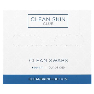 Clean Skin Club, 清潔棉籤，兩端，500 支