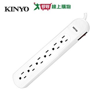 KINYO 1開6插安全延長線9呎CG3169【愛買】