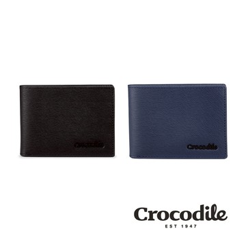 Crocodile鱷魚皮件 真皮男夾 男生錢包 送禮推薦 8卡雙鈔 維也納Wien2系列-0103-11304