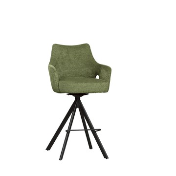 直人木業-JOHNNY綠色旋轉吧椅-高款