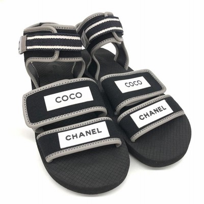 【フラットで大きなロゴ♡】CHANEL サンダル CHANEL】シャネル ロゴ ミュール サンダル (CHANEL/サンダル