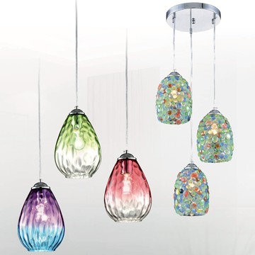 彩色玻璃吊燈  38-81431、81432、81433、81434