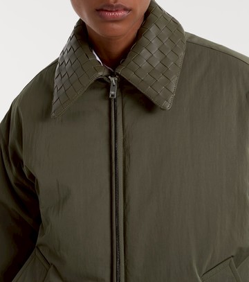 Bottega Veneta Intrecciato leather-trimmed down jacket