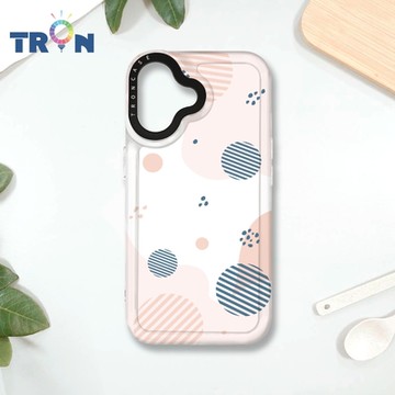 TRON IPHONE 16 和風圓點棉球系列 MAGSAFE 磁吸 防摔 太空殼 透白 手機殼