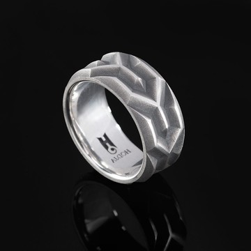 哥貝克力石陣 手工 925k 復古銀戒指