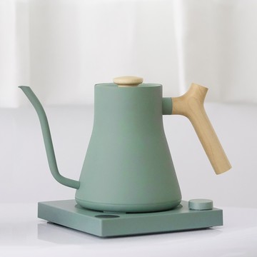 FELLOW EKG 電子溫控手沖壺－限量墨莉綠（900ml）楓木手把