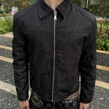【SEMPLICITA】BOXY 原牛正肩拼接短寬牛仔外套 Clean FIT 夾克 牛仔外套 高級 質感 百搭