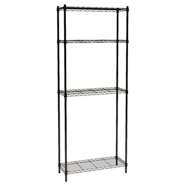 【客尊屋】小資型《粗管徑》35X90X225Hcm 黑武士四層架