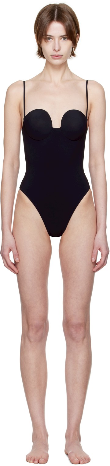 Magda Butrym 黑色 Retro Bustier 连体泳衣