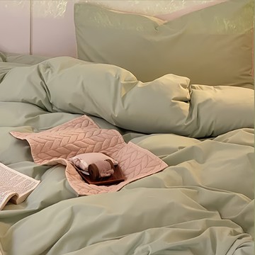 柔舒棉 床包枕套組 加大  加高35cm  綠葉方舟