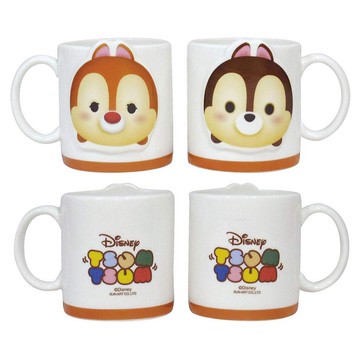 真愛日本 奇奇蒂蒂 花栗鼠 立體對杯 TSUM茲姆 情侶杯 陶瓷對杯 陶瓷杯 馬克杯 對杯 咖啡杯 4942423234975