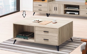 【歐風別館】卡里諾淺橡木4尺大茶几【基隆至台中免運費】