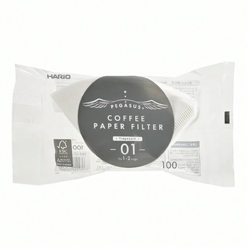 HARIO白色台型濾紙101 適用1-2人份 手沖咖啡濾紙 101型濾杯專用  100張  1包