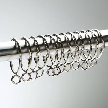 多用圓形窗簾掛鉤墻壁門后衣櫥衣服晾衣金屬免釘強力圓形承重鉤子