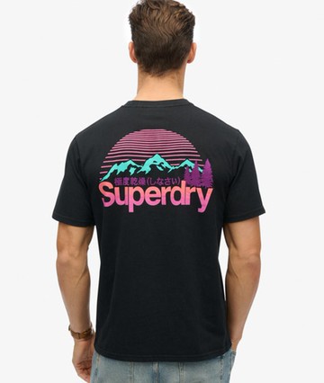 Superdry Men's Core Logo Great Outdoors Chest T-shirt Black Size: M