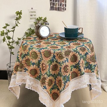熱賣爆款 【複古提花】圓形美式複古提花桌布高級感防塵防燙餐桌布拍照氛圍感裝飾臺布0407 DS1R