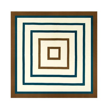 retar 褐藍方紋原創桑蠶絲斜紋圍巾披肩大小絲巾方絲真絲法式復古