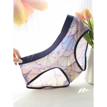 桃多多~趣味水果冰絲內褲女夏季薄款女士內褲中腰舒適透氣三角褲