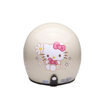 EVO 安全帽 CA-310M Hello Kitty 小花KT 奶油白 半罩 半拆洗 卡通圖案 正版授權