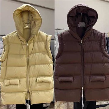 【巴黎精品】現貨+預購 頂級真羽絨背心90%鴨絨羽絨衣秋冬外套上衣大碼休閒女裝-連帽寬鬆設計袖5色a1lr30