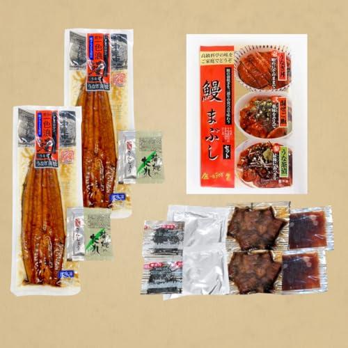 うなぎの蒲焼き 国産 愛知一色産 長焼 約130g×2尾 鰻まぶしセット 50g×2食 タレ・山椒・ダシ付き 個包装 真空パック 贈答品 ギフト