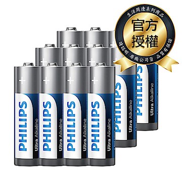 【PHILIPS飛利浦】3號超鹼電池 12顆(4入*3)