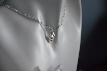 海洋生物海螺配鏈原創手工純銀手作吊墜項鏈