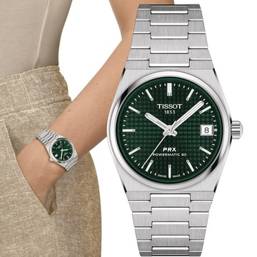 TISSOT 天梭 官方授權 PRX系列 80小時動力機械腕錶-T1372071109100