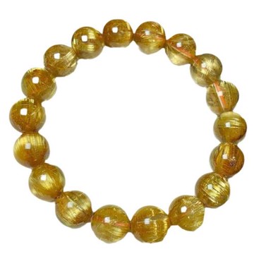 收藏級天然鈦晶手鏈女巴西貓眼石板鈦金發晶男順發滿發黃水晶手串