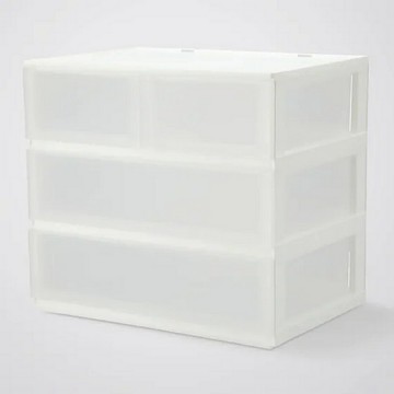 抽屜式收納盒 寬高型 N INBOX LR 3D4DR CL NITORI宜得利家居