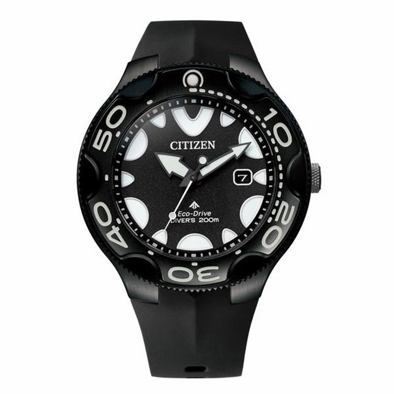 CITIZEN PRO MASTER シチズン プロマスター MARINEシリーズ ダイバーズ オルカ シャチ ブラック メンズ腕時計  BN0235-01E | LINEブランドカタログ