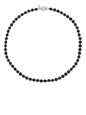 DOWER AND HALL - pearl-nuggets beaded necklace - men - Sterling Silver/Freshwater Pearl - One Size - Black