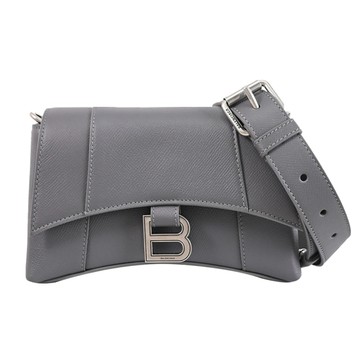 BALENCIAGA 巴黎世家 736471 DOWNTOWN 中性款斜背小包/沙漏包.灰