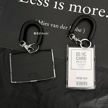 卡套 小卡套 ins卡套鑰匙扣證件簡約一體公交校園卡門禁卡片工牌透明卡包