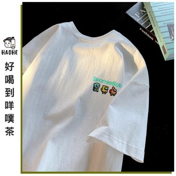 純棉重磅印花T恤男 復古潮流男裝 復古印花短袖 Oversize落肩款 男女生同款 夏日必備 圓領短袖 休閒短袖