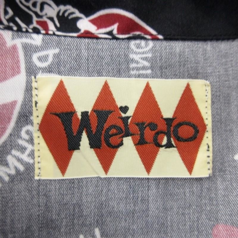 良品 WEIRDO ウィアード 長袖オープンカラーシャツ 総柄
