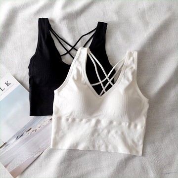 春裝新款韓版美背小吊帶背心女外穿潮帶胸墊學生修身打底上衣