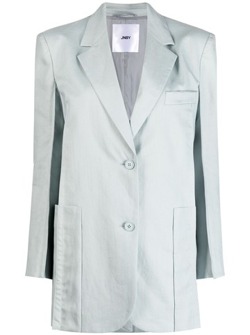 JNBY - loose-fit ramie blazer - women - Ramie - L - Blue